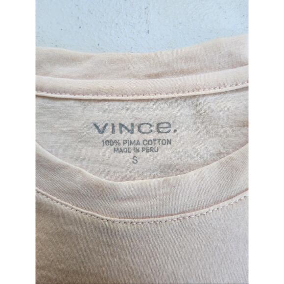 Vince Shirt Womens Small Light Pink 100% Pima Cotton Crewneck Casual - Picture 4 of 8